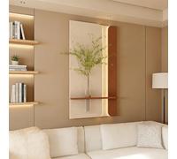 ZUGIATP Decorazione Murale 3D Con Vaso Per Ingresso, Decorazione Murale Con Piante Artificiali, Scultura Murale In Pietra Arenaria Con Luce LED(Style A,60 * 105cm/23 * 41in)