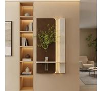 ZUGIATP Decorazione Murale 3D Con Vaso Per Ingresso, Decorazione Murale Con Piante Artificiali, Scultura Murale In Pietra Arenaria Con Luce LED(Style C,80 * 140cm/31 * 55in)