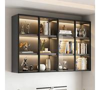 ZUGIATP Generico Vetrina In Vetro Da Parete Per Il Bagno Vetrinetta Espositiva Da Parete Per Cucina Garage Ristorante Lavanderia(160 * 25 * 95cm)