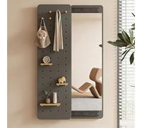 ZUGIATP Specchio A Figura Intera Fai Da Te Con Attaccapanni, Specchio Invisibile Per Vestirsi, Realizzato Interamente In Legno Massello(Style E,55 * 15in/140 * 40cm)