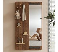 ZUGIATP Specchio A Figura Intera Fai Da Te Con Attaccapanni, Specchio Invisibile Per Vestirsi, Realizzato Interamente In Legno Massello(Style A,55 * 15in/140 * 40cm)