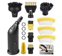 ZUGJOZD 15 pezzi per pulitore a vapore Karcher SC3 SC1 SC5 SC4 SC2 accessori, compatibile pulitore a vapore Kärcher SC5 SC3 SC1 SC4 SC2 accessori ugello allungato, ugello curvo, spazzola rotonda