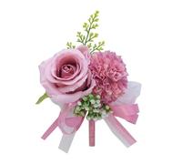 ZUGLQYSX Boutonniere Matrimonio Boutonniere di Rose Artificiali for i Migliori Uomini, Sposo, Corsage for Matrimonio, Ballo fine Anno, Autunnale(Purple)