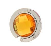 ZUGLQYSX Gancio pieghevole for borsa, portaborse, portaoggetti da tavolo, in lega di cristallo e strass(Orange)