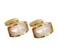 ZUGLQYSX Gemelli Gemelli a Conchiglia Bianchi Accessori for Camicie da Uomo for Abiti da Sposa quotidiani Classici Gemelli da Lavoro Dorati per Affari Festa di Nozze