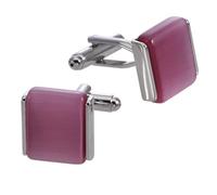 ZUGLQYSX Gemelli Gemelli da Uomo in Pietra Quadrati in Rame, Bottoni for Camicie da Donna, Accessori for Gioielli for Feste di Matrimonio per Affari Festa di Nozze(Sliver)