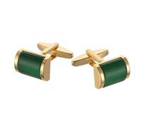 ZUGLQYSX Gemelli Gemelli for Camicie da Uomo Classici in Metallo, Agata Verde, Pietra, Bottoni, Accessori for Abiti da Lavoro, Gioielli per Affari Festa di Nozze