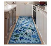 ZUGLQYSX Tappeto Per Cucina Tappeto da corridoio antiscivolo, lavabile in lavatrice, con supporto in gomma, morbido tappeto floreale for l'arredamento della cucina(Color-03,80X200CM)