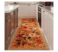 ZUGLQYSX Tappeto Per Cucina Tappeto da corridoio antiscivolo, lavabile in lavatrice, con supporto in gomma, morbido tappeto floreale for l'arredamento della cucina(Color-09,60X120CM)