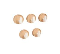 ZUGLQYSX Walnut Wood Coat Rack Hooks Black Wall Hangers for Hanging Keys Clothes Bathroom Robe and Towels and Entryway(White 5)
