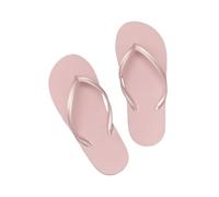 ZUGLQYSX Women's Summer Casual Solid Colour Lightweight Comfortable Non-slip Bathroom Beach Pool EVA Round Head Flat Bottom Flip-flops per l'estate(Pink,40-41)