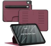 ZUGU Case Cover per iPad 10a/11a generazione A16 10.9" [Bordeaux] | Custodia Protettiva Sottile - Supporto Magnetico Regolabile a 8 Angolazioni - Porta Pencil - Auto Sleep/Wake
