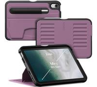 ZUGU Custodia per iPad Mini 7 (A17 Pro) & 2021 iPad Mini 6 (7a/6a Generazione 2024/2021), Ultra Sottile, 7 Angoli Regolabili Magnetico, Ricarica di Apple Pencil, Auto Svegliati/Sonno[Bacca viola]