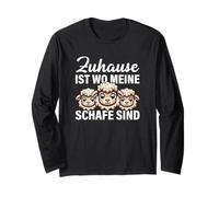 Zuhause Ist Wo Meine Schafe Sind Ariete Agnello Pecora Maglia a Manica
