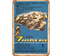 Zuhhgii 7 Golden Men (7 uomini d'oro) 1965 Vintage Movie Poster Vintage Tin Sign,Retro of Classic Old Film Poster Metallo Targa TV Bar Karaoke Man Cave Wall Decor 20,3 x 30,5 cm