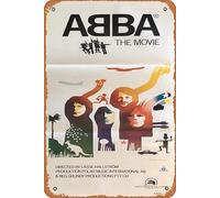 Zuhhgii ABBA The Movie 1977 Vintage Movie Poster Vintage Tin Sign, Retro of Classic Old Film Poster Metallo Targa TV Bar Karaoke Man Cave Wall Decor 20x30 cm