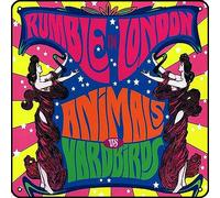 Zuhhgii Animals, The Yardbirds - Rumble In London: The Animals Vs. The Yardbirds Targa in metallo vintage Rock Music Decorazione da parete Man Cave Targa in latta Palestra Piscina Bar Bagno Cortile