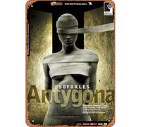 Zuhhgii Antigone, Sofocle, poster cinematografico polacco, serie cinematografica, vintage, retrò, 20,3 x 30,5 cm, poster classico per film, garage, bar, cinema, soggiorno, camera da letto, targa