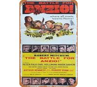 Zuhhgii Anzio 1968 Vintage Movie Poster Vintage Tin Sign,Retro of Classic Old Film Poster Metallo Targa TV Bar Karaoke Man Cave Wall Decor 20,3 x 30,5 cm.