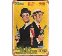 Zuhhgii Arsene Lupin vs. Arsene Lupin Poster del film retrò Film Targa in latta per bar ristorante casa parete retrò club ristorante uomo grotta regalo vintage metallo segno 30,5 x 20,3 cm.