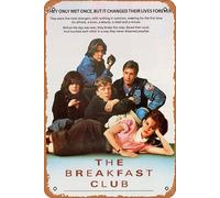 Zuhhgii Breakfast Club, The 1985 Vintage Movie Poster Vintage Tin Sign, Retro of Classic Old Film Poster Metallo Targa TV Bar Karaoke Man Cave Wall Decor 20 x 30 cm.