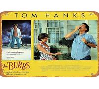 Zuhhgii Burbs, The 1989 Vintage Movie Poster Vintage Tin Sign,Retro of Classic Old Film Poster Metallo Targa TV Bar Karaoke Man Cave Decorazione da parete 20 x 30 cm.