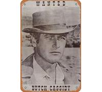 Zuhhgii Butch Cassidy and the Sundance Kid Movie Poster Retro Film Targa in latta Cafe Restaurant Home Wall Retro Club Restaurant Man Cave Gift Vintage Metal Sign 30,5 x 20,3 cm.