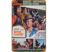 Zuhhgii Butch Cassidy and the Sundance Kid Movie Poster Retro Film Targa in latta Cafe Restaurant Home Wall Retro Club Restaurant Man Cave Gift Vintage Metal Sign 30,5 x 20,3 cm.