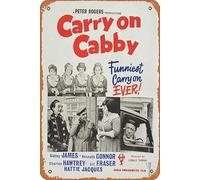 Zuhhgii Carry On Cabby 1963 Vintage Movie Poster Vintage Tin Sign,Retro of Classic Old Film Poster Metallo Targa TV Bar Karaoke Man Cave Wall Decor 20,3 x 30,5 cm