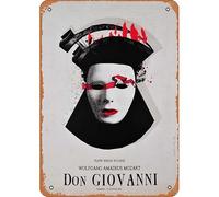 Zuhhgii Don Giovanni, Mozart, Poster Film Opera Polacca Film Vintage Retro Targa in latta 20,3 x 30,5 cm Regalo Musicale Karaoke Man Caverna Bar Cafes Decor Retro Art Decorazioni Wall Decor Movie
