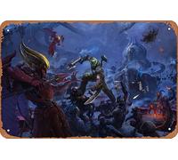 Zuhhgii Doom Poster 4k Eternal Poster gioco e pub bar vintage classico metallo arte divertente decorazione bagno regali casa caffè adesivi da parete 20,3 x 30,5 cm