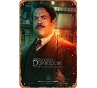 Zuhhgii Fantastici bestie The Secrets Of Silente (Dan Fogler, Jacob Kowalski) Poster in metallo con film cinema teatro 20,3 x 30,5 cm - Targa in metallo vintage per casa, bar, pub, garage