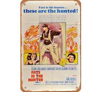 Zuhhgii Fate is the Hunter Movie Poster retrò Film Targa in latta Cafe Restaurant Home Wall Retro Club Restaurant Man Cave Gift Vintage Metal Sign 30,5 x 20,3 cm.