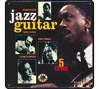 Zuhhgii George Benson, Barney Kessel, Kenny Burrell, Django Reinhardt, Wes Montgomery - Chitarra jazz metal Signs Vintage Rock Music Wall Decor Man Cave Targa in latta Palestra Piscina Bar Bagno