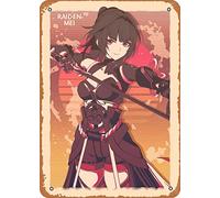 Zuhhgii Honkai Impact Raiden Mei Impact Class Game Game Game Poster Anime Game Art Deco Targa in latta - 20,3 x 30,5 cm