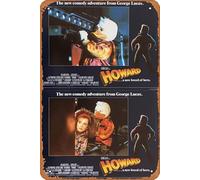 Zuhhgii Howard the Duck 1986 Poster vintage del film in metallo, retro del classico vecchio film, targa in metallo per TV bar, discoteca, ristorante, uomo, grotta, decorazione da parete, 20 x 30 cm