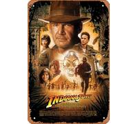 Zuhhgii Indiana Jones Kingdom Of The Crystal Skull Funny Sarcastic, targa in metallo da parete, decorazione da parete per bar, garage, vintage, 20,3 x 30,5 cm
