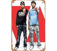 Zuhhgii Insegne in metallo vintage con Lil Herb Lil Bibby Rap Music Poster Hip Hop Wall Art Retro Decor Tin Sign - 20,3 x 30,5 cm