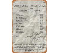 Zuhhgii J Cole 2014 Forest Hills Drive Poster retrò targa in metallo divertente vintage targa decorativa da parete poster per musica caffetteria bar ristorante supermercato negozio film idea regalo 20