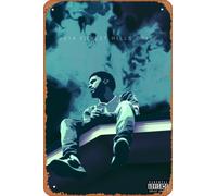 Zuhhgii J. Cole - Poster retrò in metallo con scritta "Forest Hills Drive", divertente, vintage, decorazione da parete, per caffè, bar, ristorante, supermercato, negozio, film, idea regalo, 20,3 x