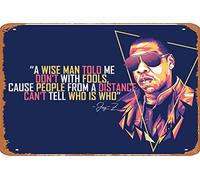 Zuhhgii Jay Z Citazioni 1 divertente targa vintage in latta da parete Anime Cartoon poster retrò pittura ferro placca in metallo per bar caffetteria garage casa regalo compleanno matrimonio 30,5 x