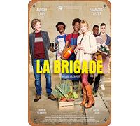 Zuhhgii Kitchen Brigade (Audrey Lamy, Francois Cluzet) - Targa in metallo vintage con film cinema e cinema, 20,3 x 30,5 cm, decorazione per casa, bar, pub, garage, idea regalo