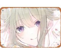 Zuhhgii Kusanagi Nene, Project Sekai Colorful Stage, Green Hair, Blush, Face Portrait - 20,3 x 30,5 cm Retro Tin Sign