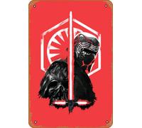 Zuhhgii Kylo Ren Crest Poster retrò in metallo divertente vintage targa decorativa da parete poster per musica caffetteria bar ristorante supermercato negozio film idea regalo 20,3 x 30,5 cm