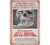 Zuhhgii Legend Of Hell House, The 1973 Vintage Movie Poster Vintage Tin Sign, Retro of Classic Old Film Poster Metallo Targa TV Bar Karaoke Man Cave Wall Decor 20x30 cm