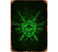 Zuhhgii Legend Of Zelda - Poster in latta Art Deco a tema anime, 20,3 x 30,5 cm