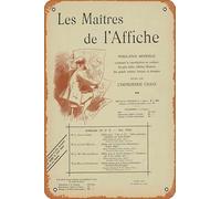 Zuhhgii Les Maitres De L'Affiche Poster Film Retrò Targa in latta Caffè Ristorante Casa Parete Retro Club Restaurant Man Cave Gift Vintage Metal Sign 30,5 x 20,3 cm