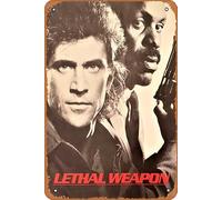 Zuhhgii Lethal Weapon 1987 Vintage Movie Poster Tin Sign, Retro of Classic Old Film Poster Targa in metallo Targa TV Bar Wall Club Restaurant Man Cave Decorazione da parete 20 x 30 cm Targhe retrò.