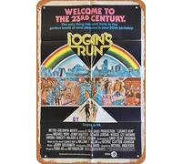 Zuhhgii Logan's Run 1976 Vintage Movie Poster Vintage Tin Sign,Retro of Classic Old Film Poster Metallo Targa TV Bar Karaoke Man Grotta Decorazione da parete 20 x 30 cm.