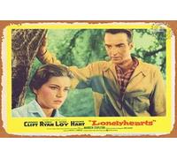 Zuhhgii LONELYHEARTS 1959 Lobby Card 7 Montgomery Clift Dolores Hart Vintage Tin Sign, Retro of Classic Old Film Poster Targa in metallo TV Bar Karaoke Man Cave Decorazione da parete 20 x 30 cm.